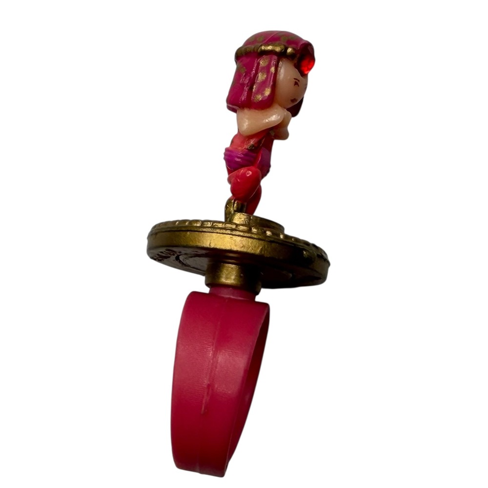 BLUEBIRD POLLY POCKET 1992 Rose Princess Genie Ring Pink‎ Gold Spinning Toy - Picture 5 of 8